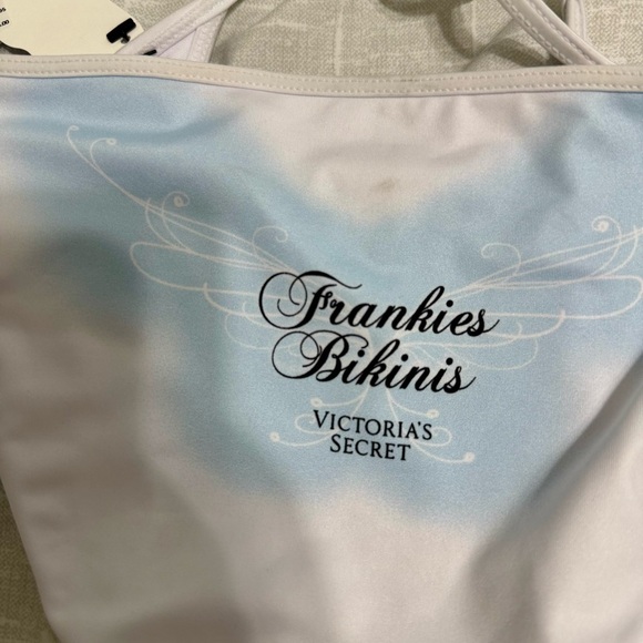 NWT! Frankie’s Bikinis x Victorias Secret White Iconic Cutout One Piece Sz L - Picture 8 of 9